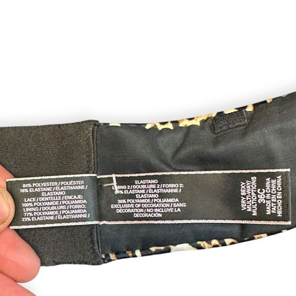 VICTORIA’S SECRET Women’s Leopard Print Very Sexy Multiway Strapless Bra Size 36 - Picture 4 of 5